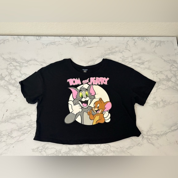 Old Navy Other - Old Navy Short Sleeve T Shirt Girls L 10-12 Tom And Jerry Cartoon Tee Top​